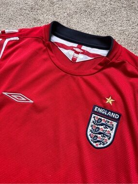Mens VTG Y2K Umbro England World Cup Soccer Kit 2004-2006 FIFA Football Medium